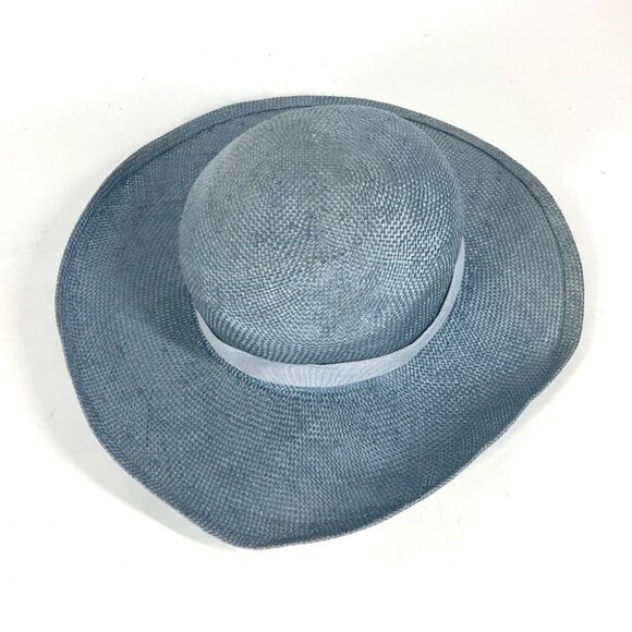 CHANEL Summer Hat Straw hat Straw Hat Bicolor hat straw blue/Black main image 4